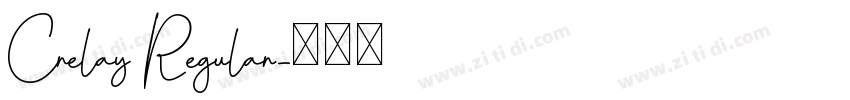 Crelay Regular字体转换